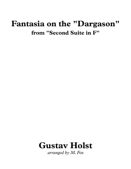 Fantasia on the "Dargason" from Second Suite in F (for Double Reed Choir) image number null