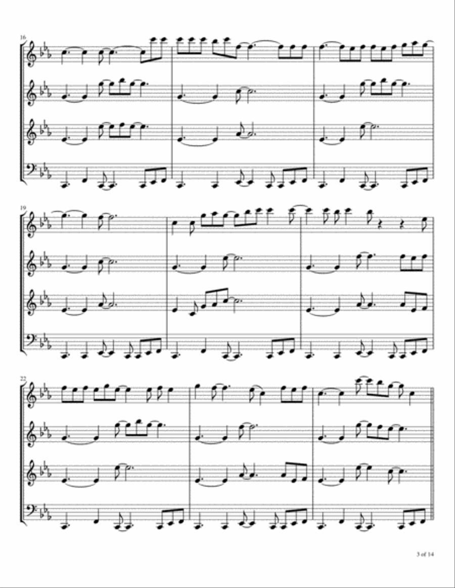 Hypnotized Woodwind Quartet scores gallery preview page 4