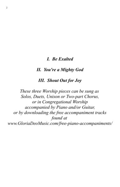 Be Exalted - Three Songs of Acclamation image number null