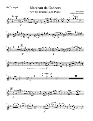 Morceau de concert (Arr for Bb Trumpet)