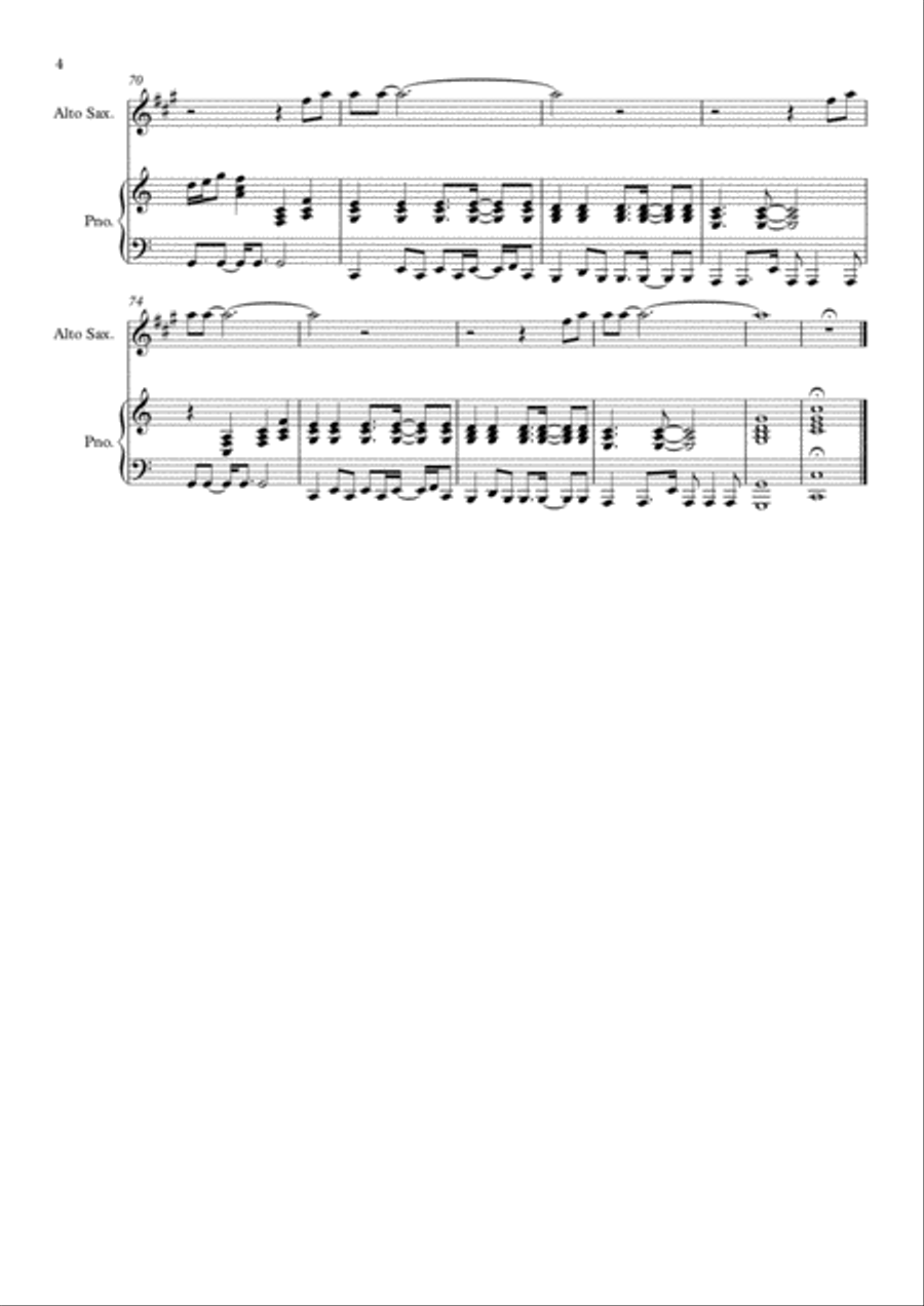 He Ain't Heavy, He's My Brother Alto Saxophone scores gallery preview page 4