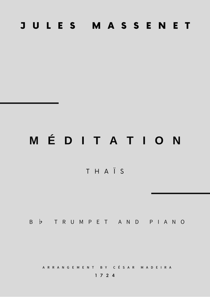 Meditation from Thais - Bb Trumpet and Piano (Full Score and Parts) image number null
