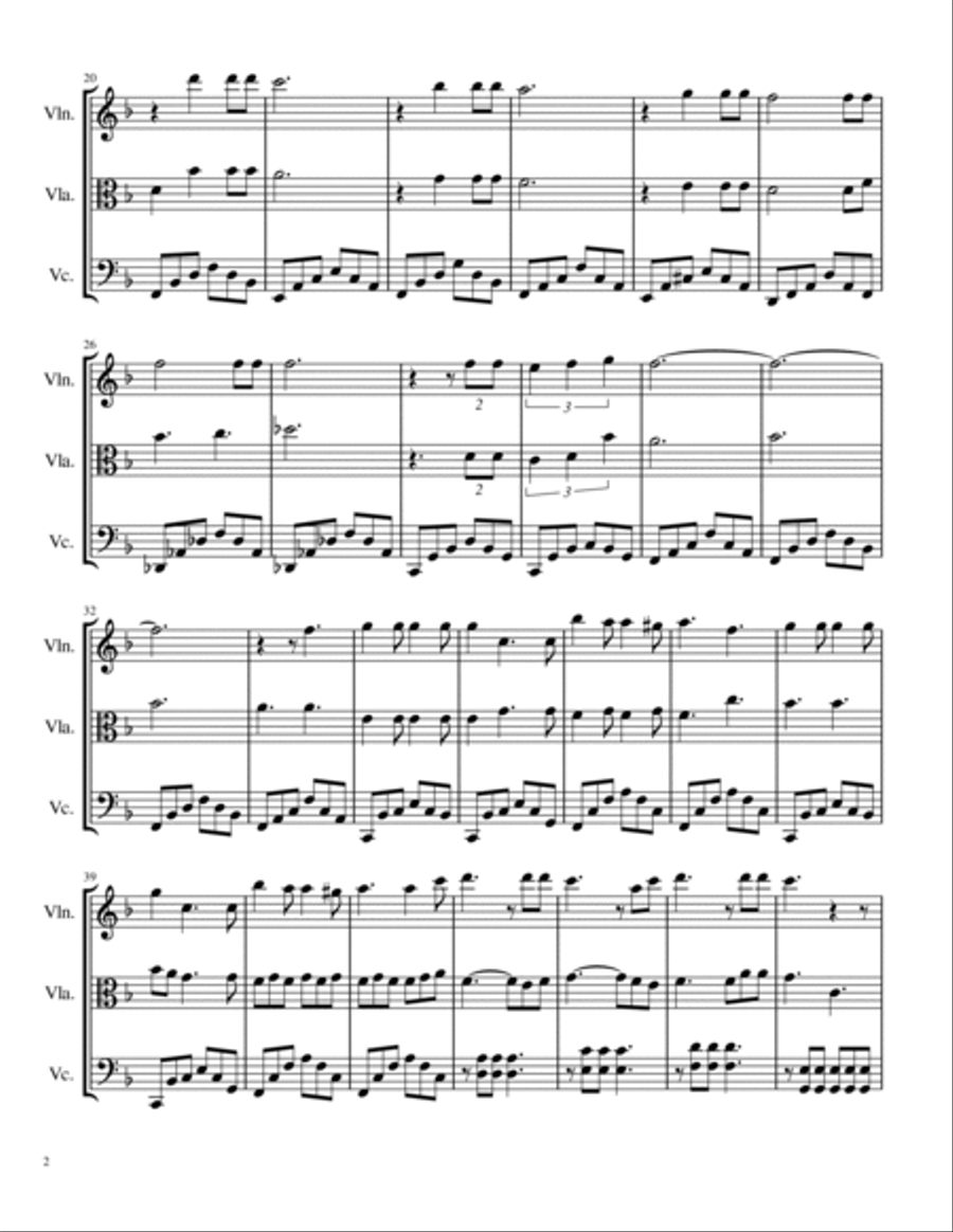 What A Wonderful World String Trio scores gallery preview page 2