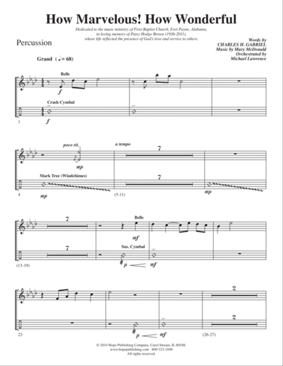 How Marvelous! How Wonderful! 4-Part scores gallery preview page 45