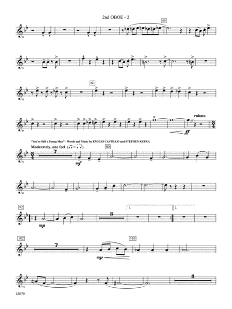 Tower of Power Greatest Hits: 2nd Oboe Full Orchestra scores gallery preview page 2