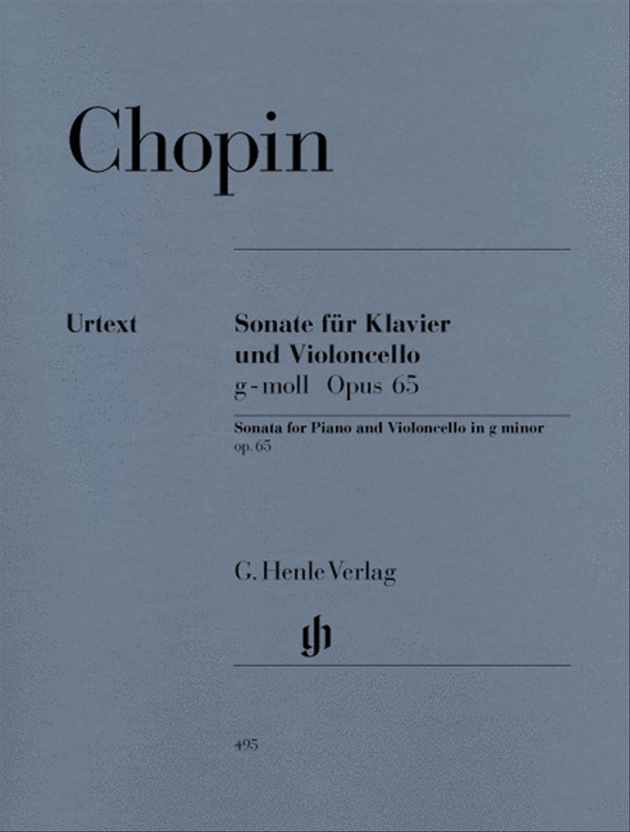 Sonata for Violoncello and Piano G minor Op. 65 by Frederic Chopin Piano Accompaniment - Sheet Music