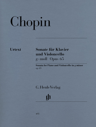 Book cover for Sonata for Violoncello and Piano G minor Op. 65