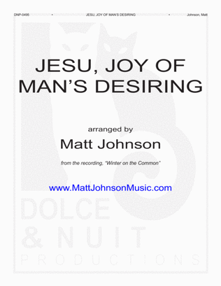 Jesu, Joy of Man's Desiring-Jazz Trio arrangement