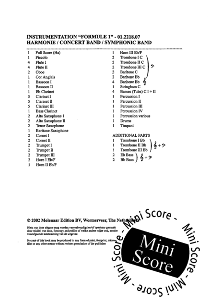 Formule 1 Concert Band scores gallery preview page 6