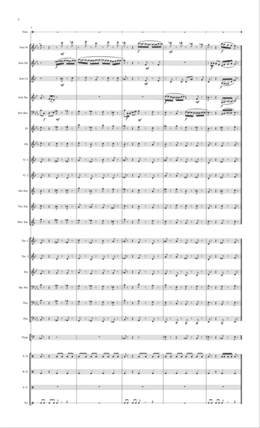 The Tortoise and the Hare for Advanced Woodwind Quintet Soloists and Middle School Band Concert Band scores gallery preview page 4