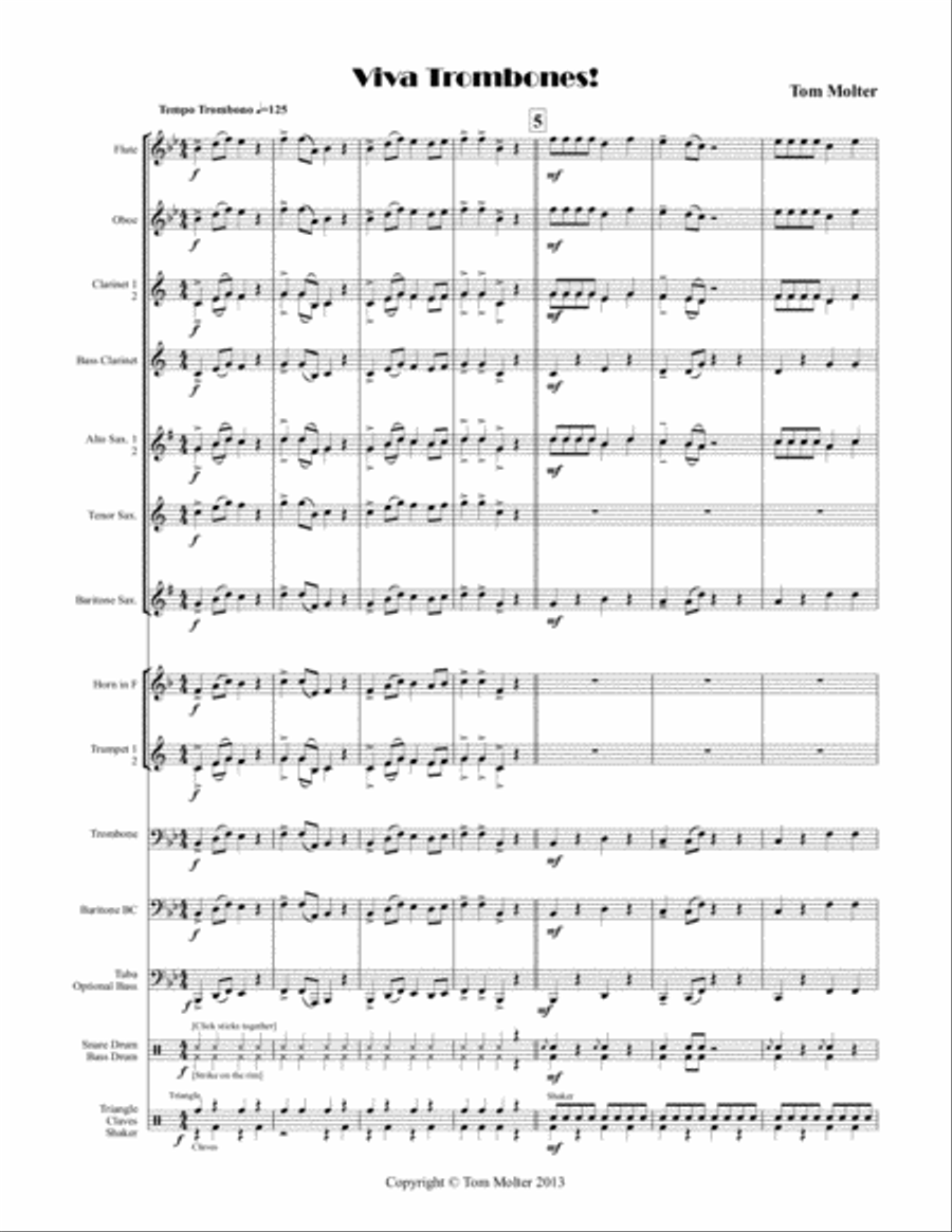 Viva Trombones! Concert Band scores gallery preview page 2