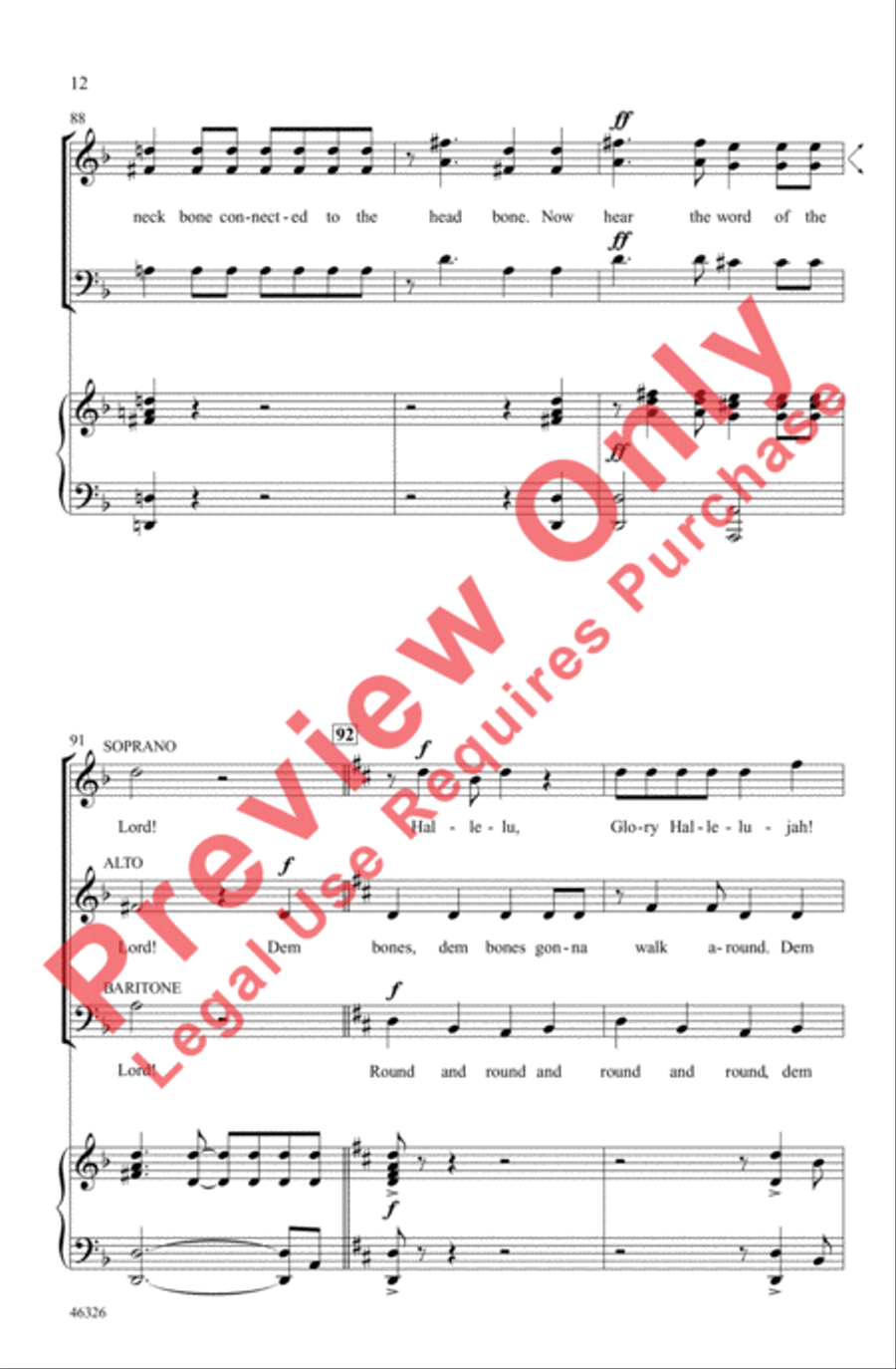 Dry Bones 3-Part scores gallery preview page 12