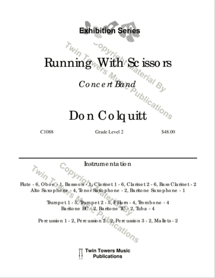 Running With Scissors Concert Band scores gallery preview page 2