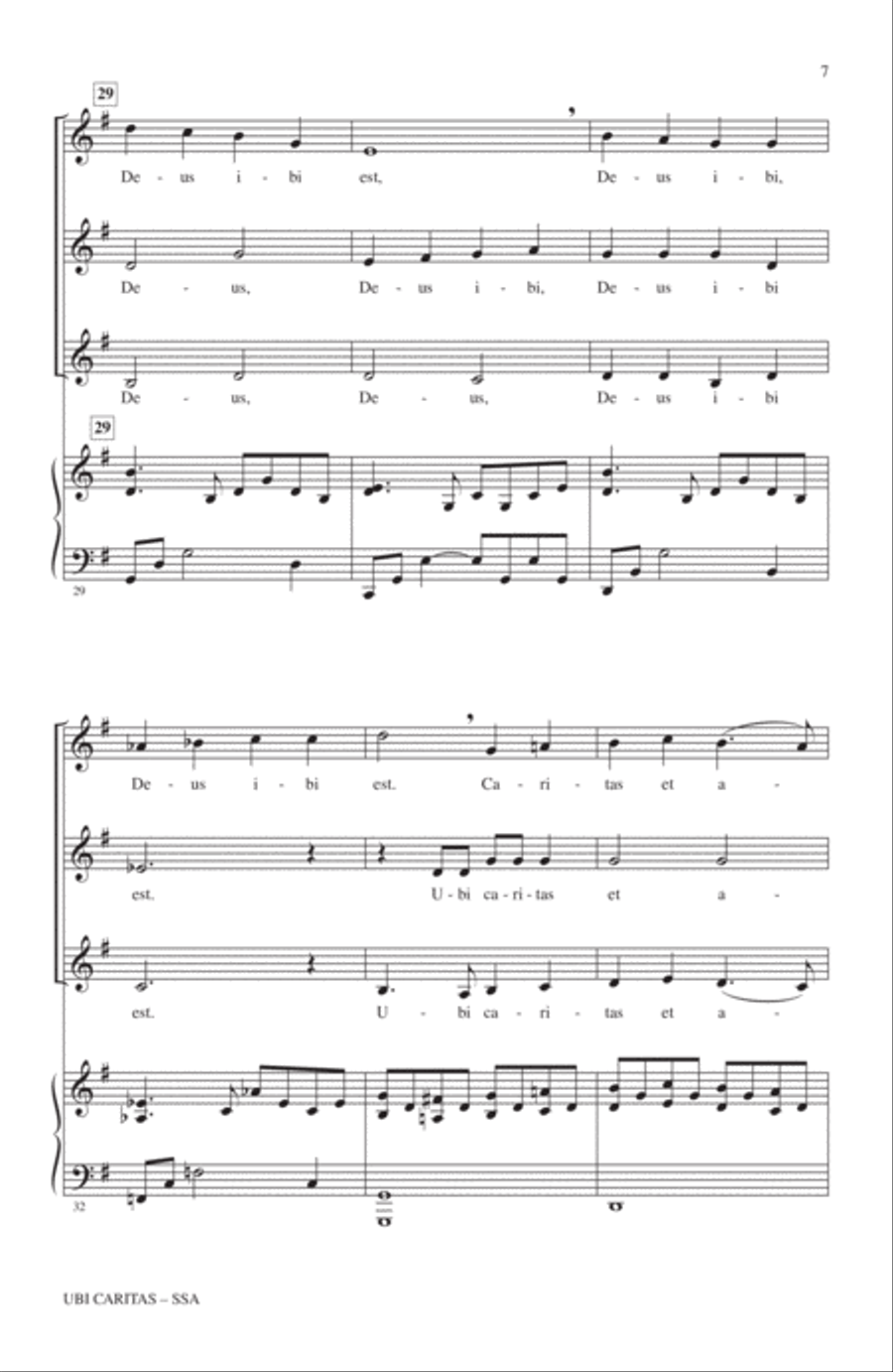 Ubi Caritas SSA scores gallery preview page 5