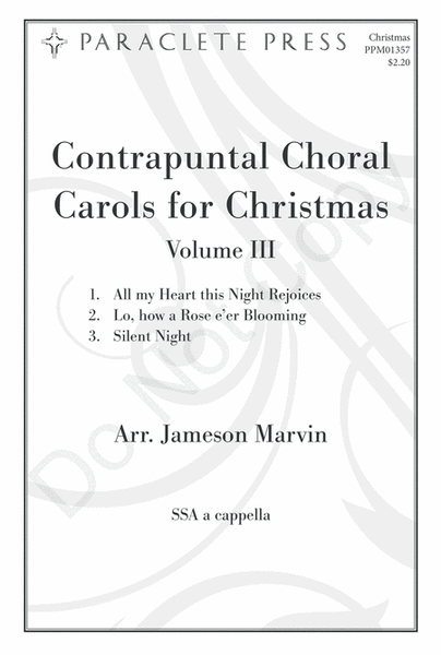 Contrapuntal Choral Carols for Christmas, Volume III