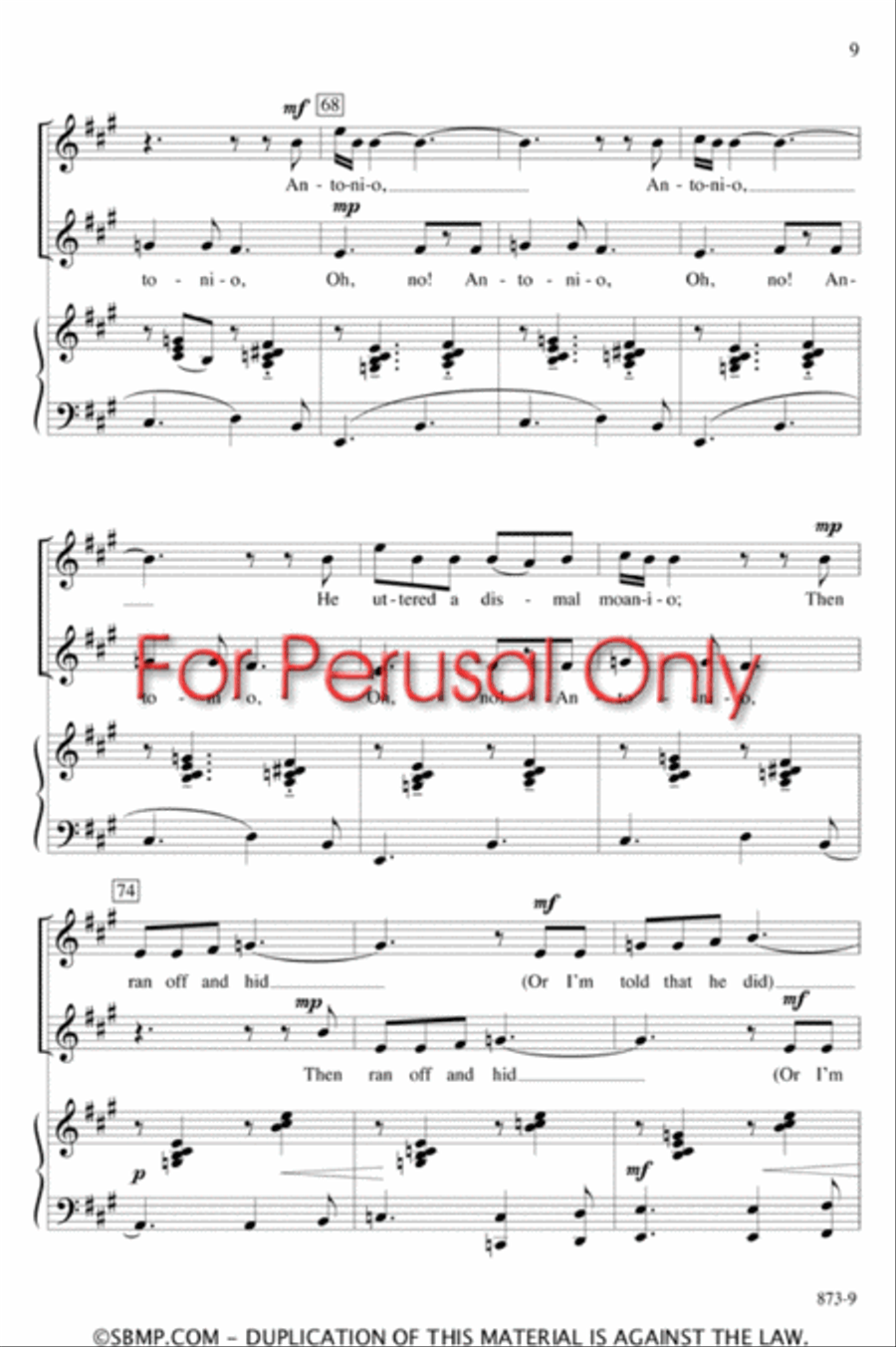 Antonio - Two-part Octavo 2-Part scores gallery preview page 8