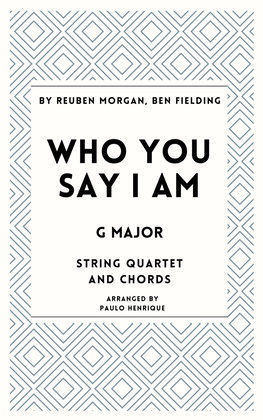 Book cover for Who You Say I Am