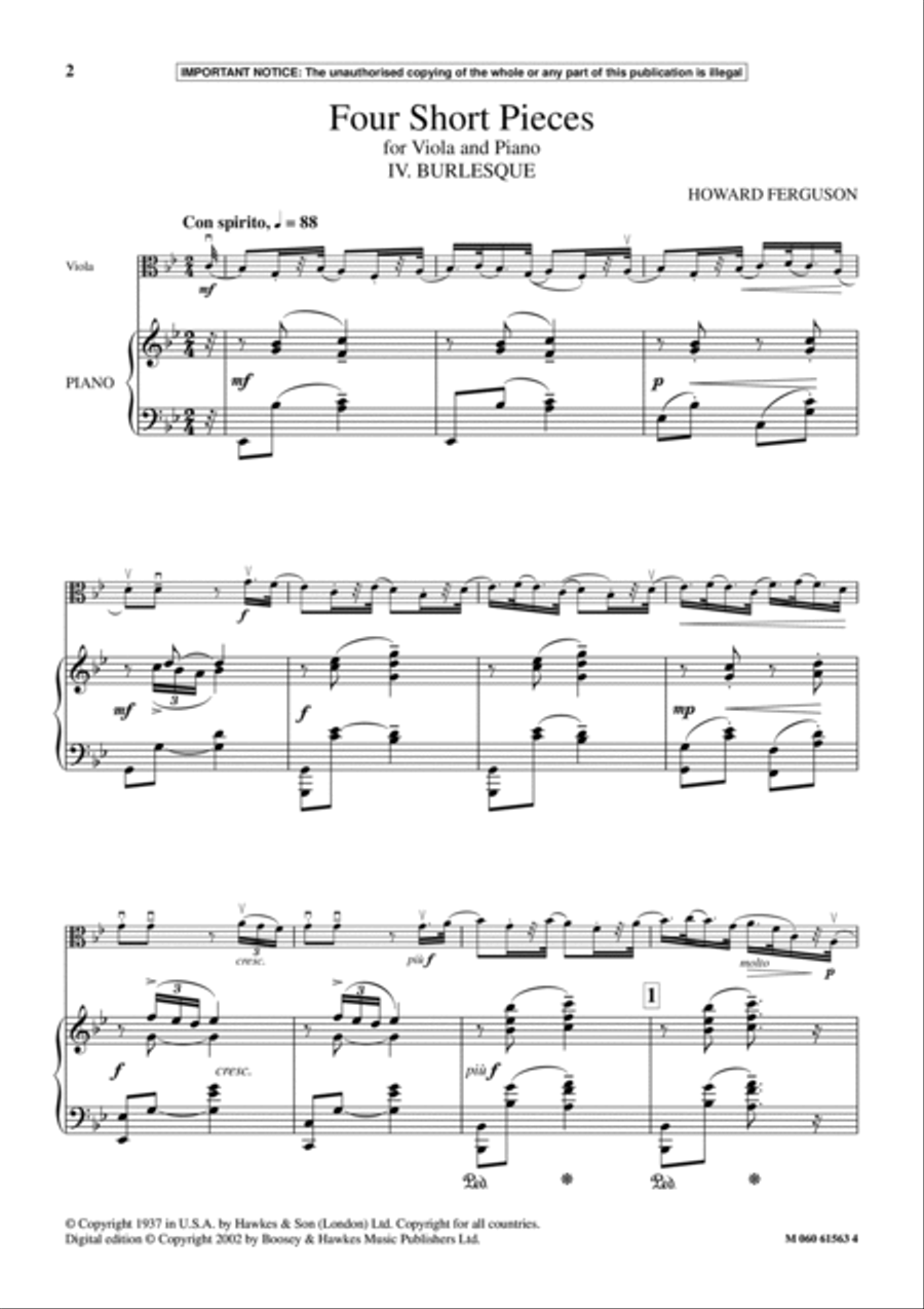 IV. Burlesque (from Four Short Pieces)