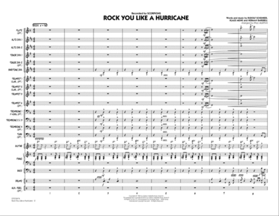 Rock You Like a Hurricane - Conductor Score (Full Score) Jazz Ensemble scores gallery preview page 2