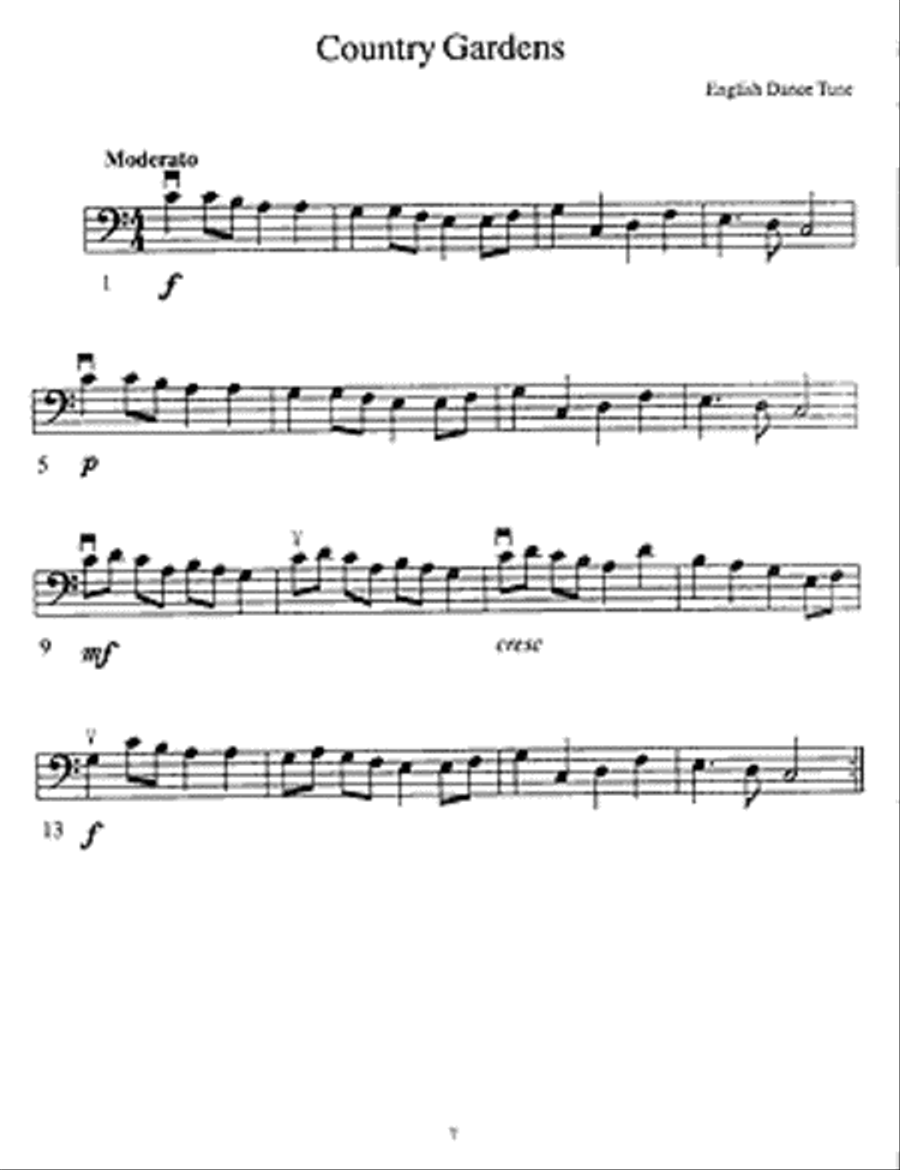 Easy Solos for Beginning Cello Level 1 Cello scores gallery preview page 4