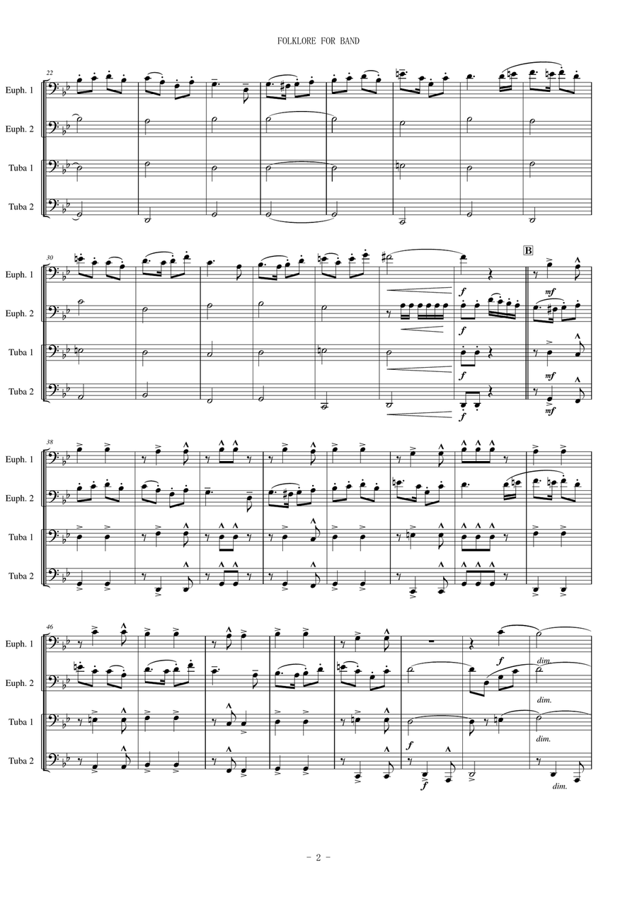 Folklore For Band Brass Ensemble scores gallery preview page 2