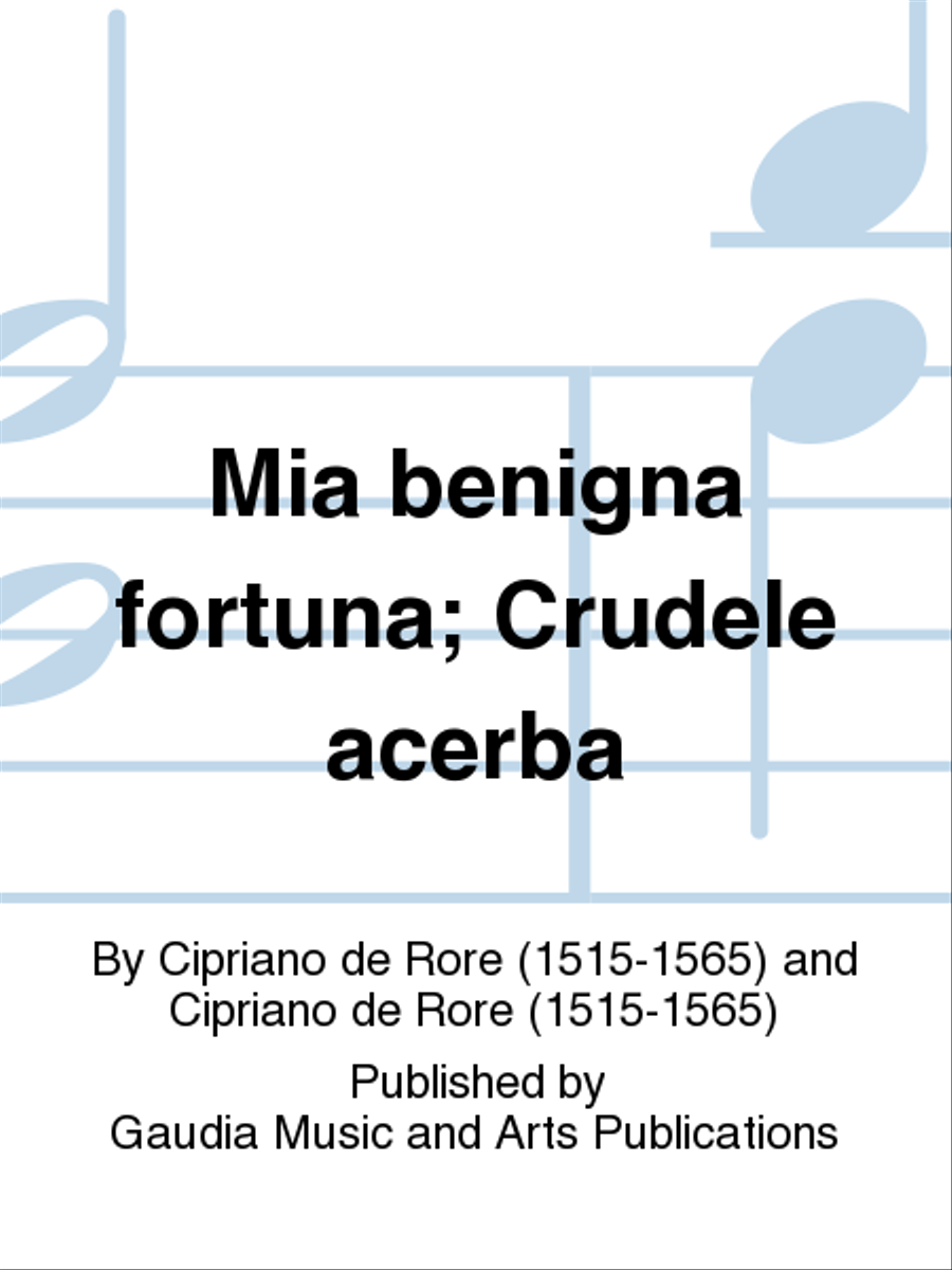 Mia benigna fortuna; Crudele acerba 4-Part scores gallery preview page 1
