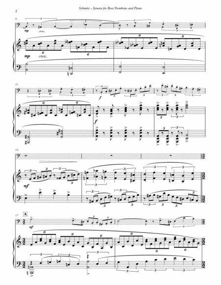 Sonata for Bass Trombone and Piano, Call of the Opera (2019)
