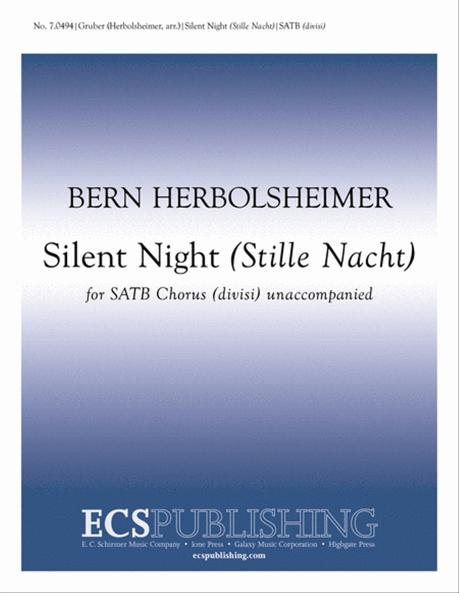 Silent Night (Stille Nacht) 4-Part scores gallery preview page 1