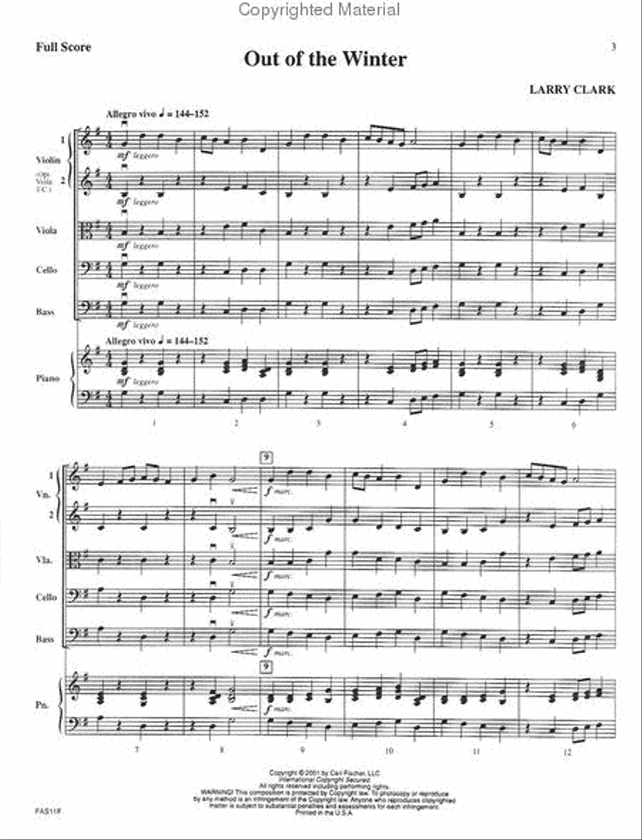 Out of the Winter String Orchestra scores gallery preview page 2