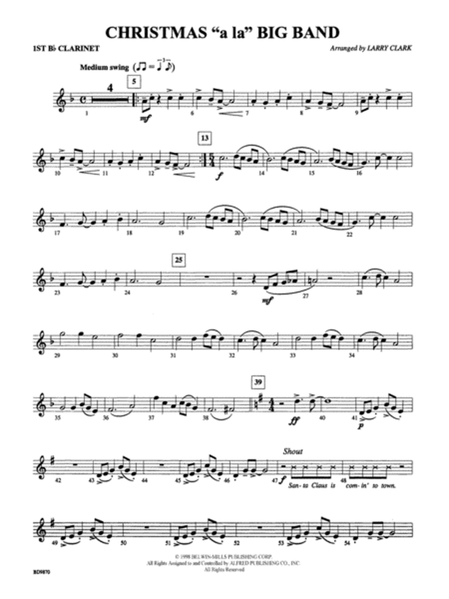 Christmas a la Big Band: 1st B-flat Clarinet