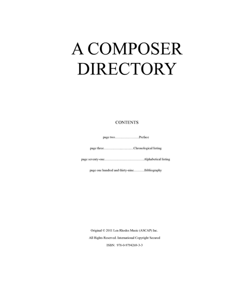 Dictionary of Composers