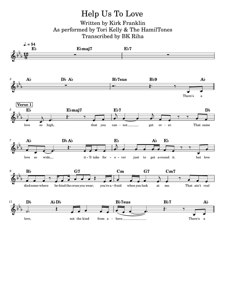 Help Us To Love Help Us To Love Piano scores gallery preview page 1