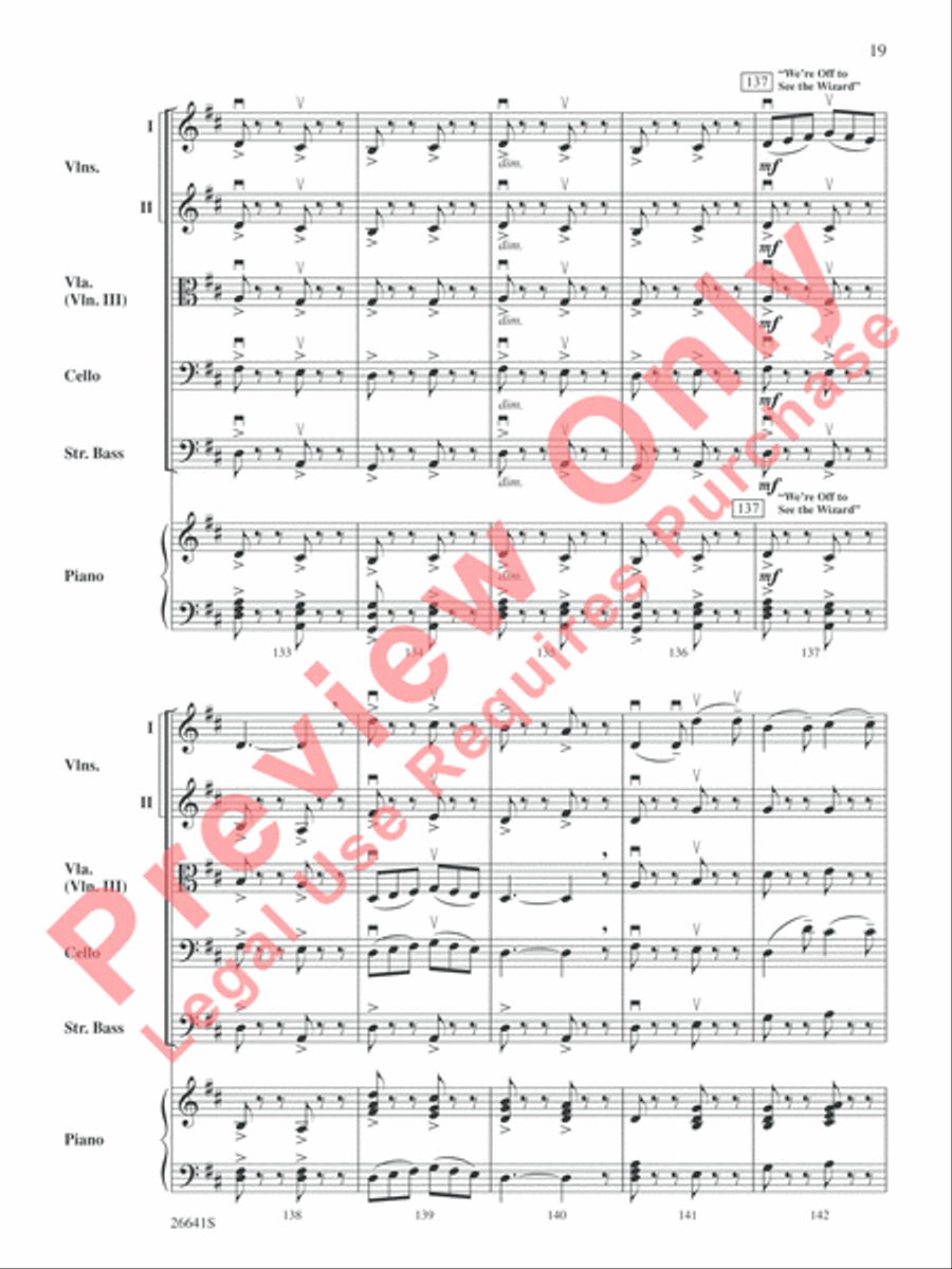 The Wizard of Oz String Orchestra scores gallery preview page 20