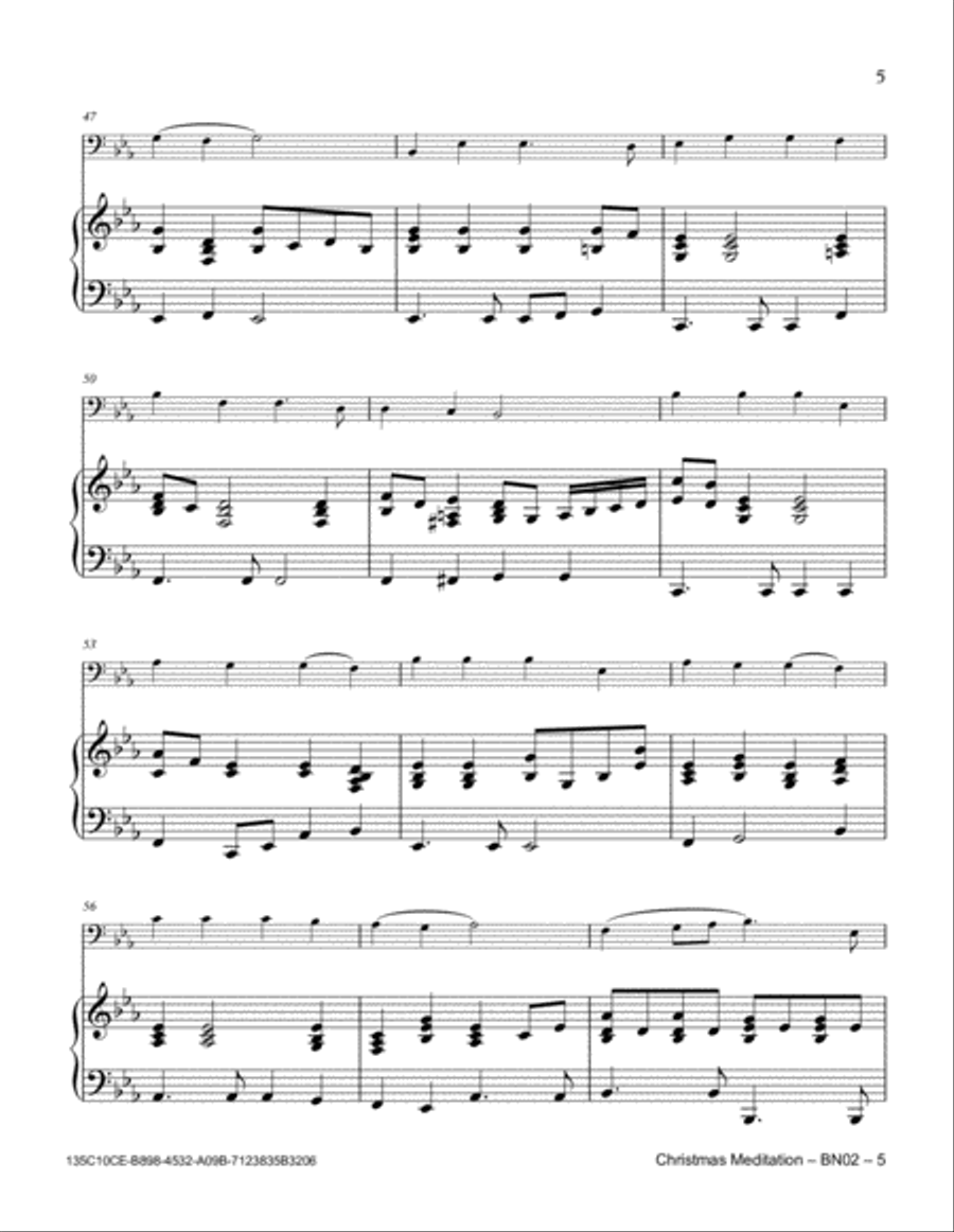 Christmas Meditation Bassoon scores gallery preview page 5