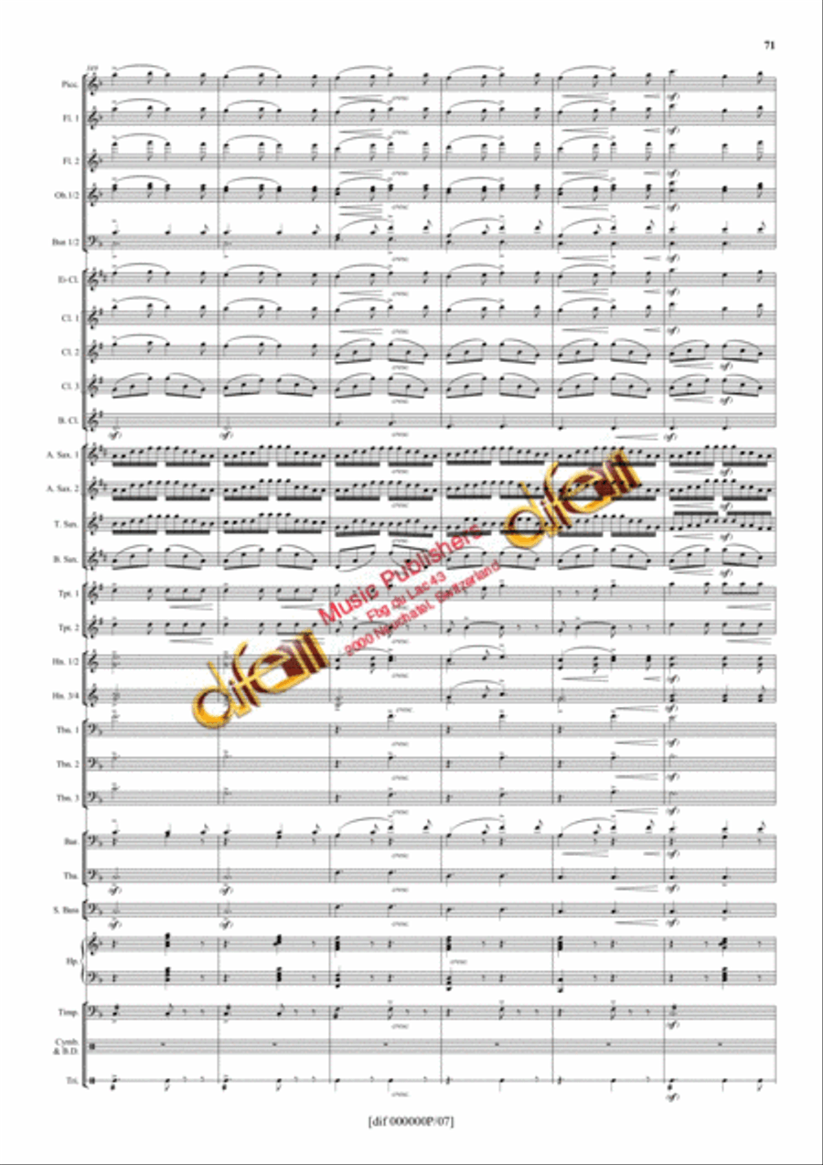 La Moldau Concert Band scores gallery preview page 70