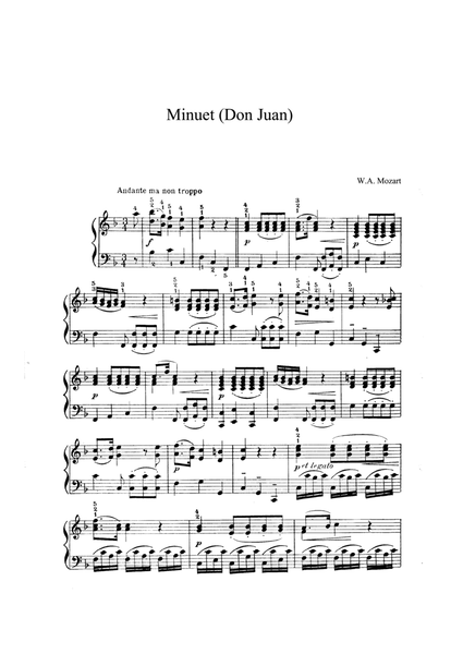 Mozart Minuet Don Juan in F Major
