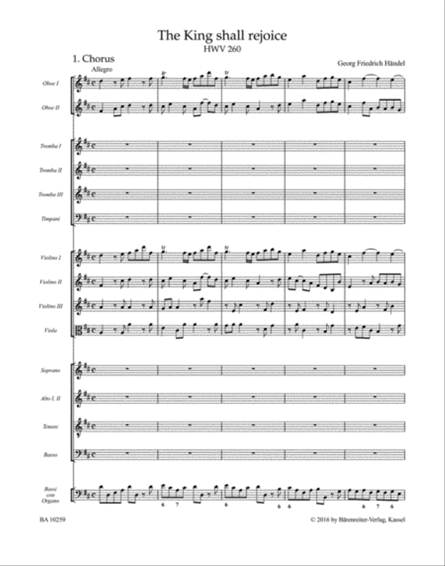 The King shall rejoice HWV 260 Mixed Choir scores gallery preview page 2