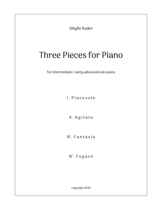 Book cover for Three Pieces for Piano