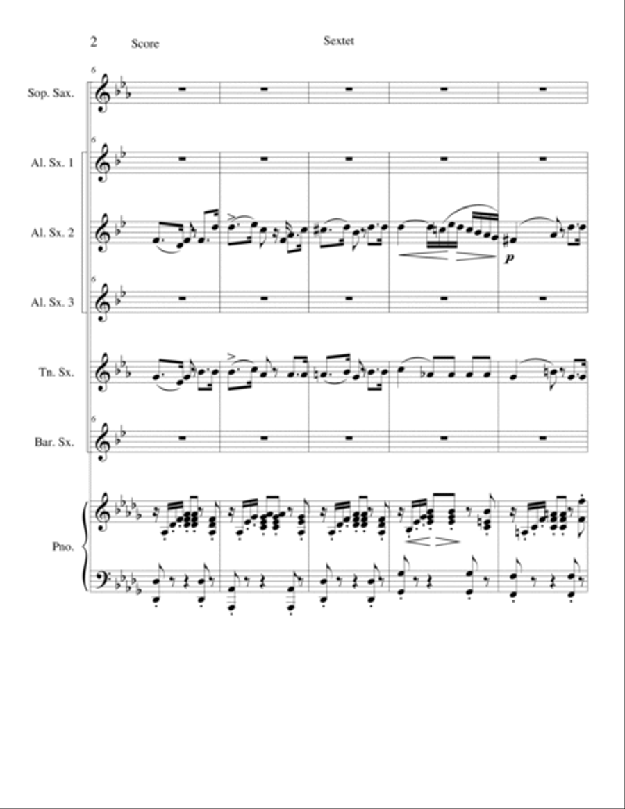 Sextet - from Lucia di Lammermoor Woodwind Ensemble scores gallery preview page 2
