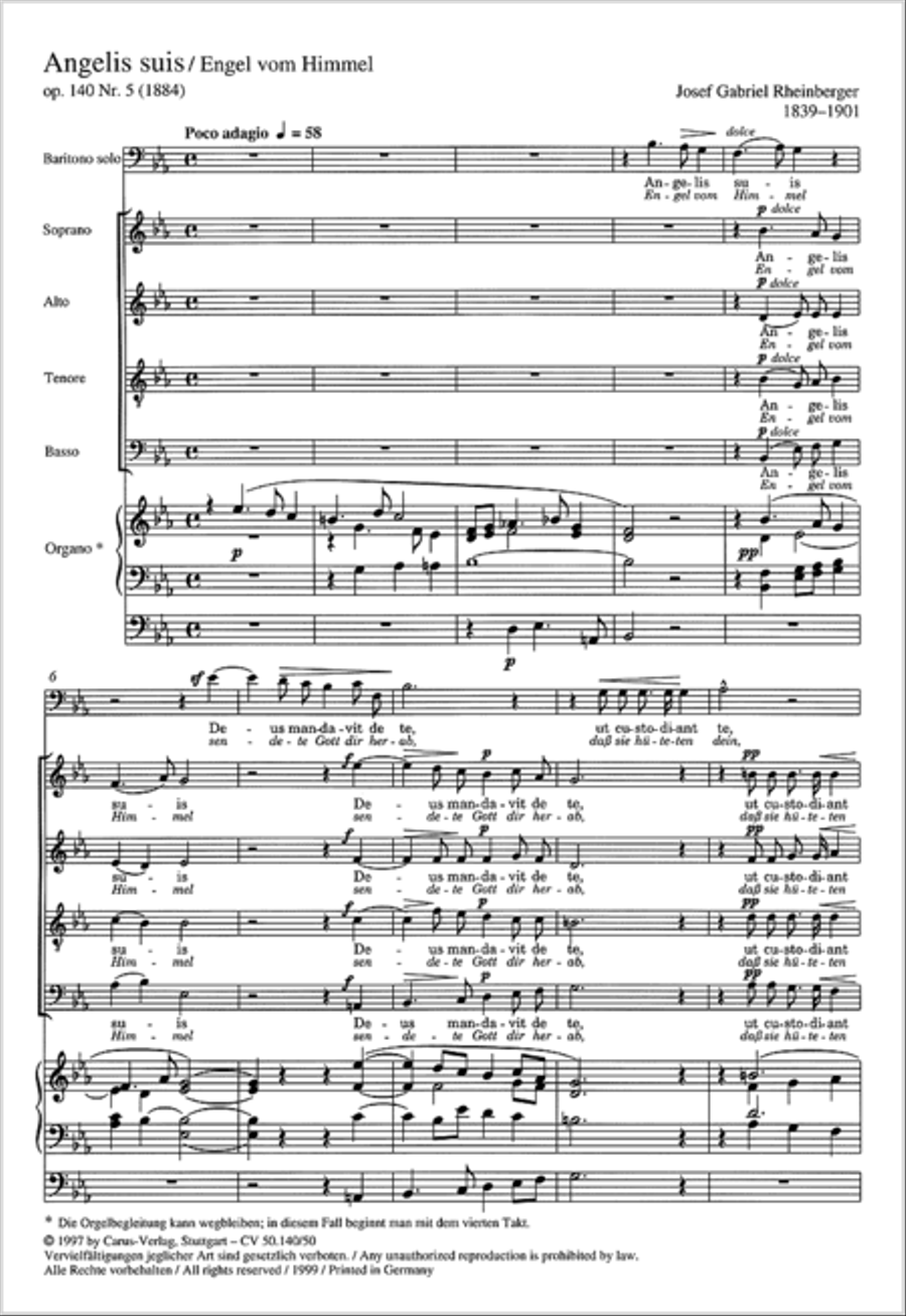 Angelis suis (Engel vom Himmel) 4-Part scores gallery preview page 9