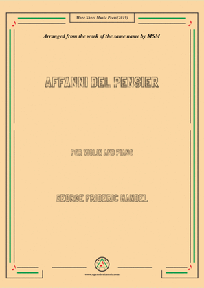 Handel-Affanni del pensier,for Violin and Piano