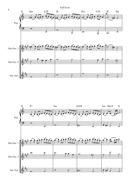 Rondeau (from Abdelazer) for Saxophone Trio and Piano Accompaniment with Chords image number null