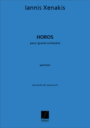 Horos Orchestre Partition