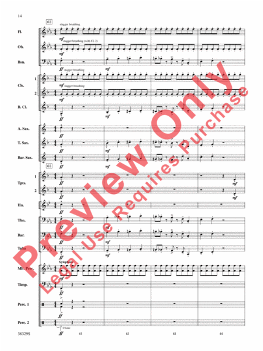 The Chase The Chase Concert Band scores gallery preview page 14