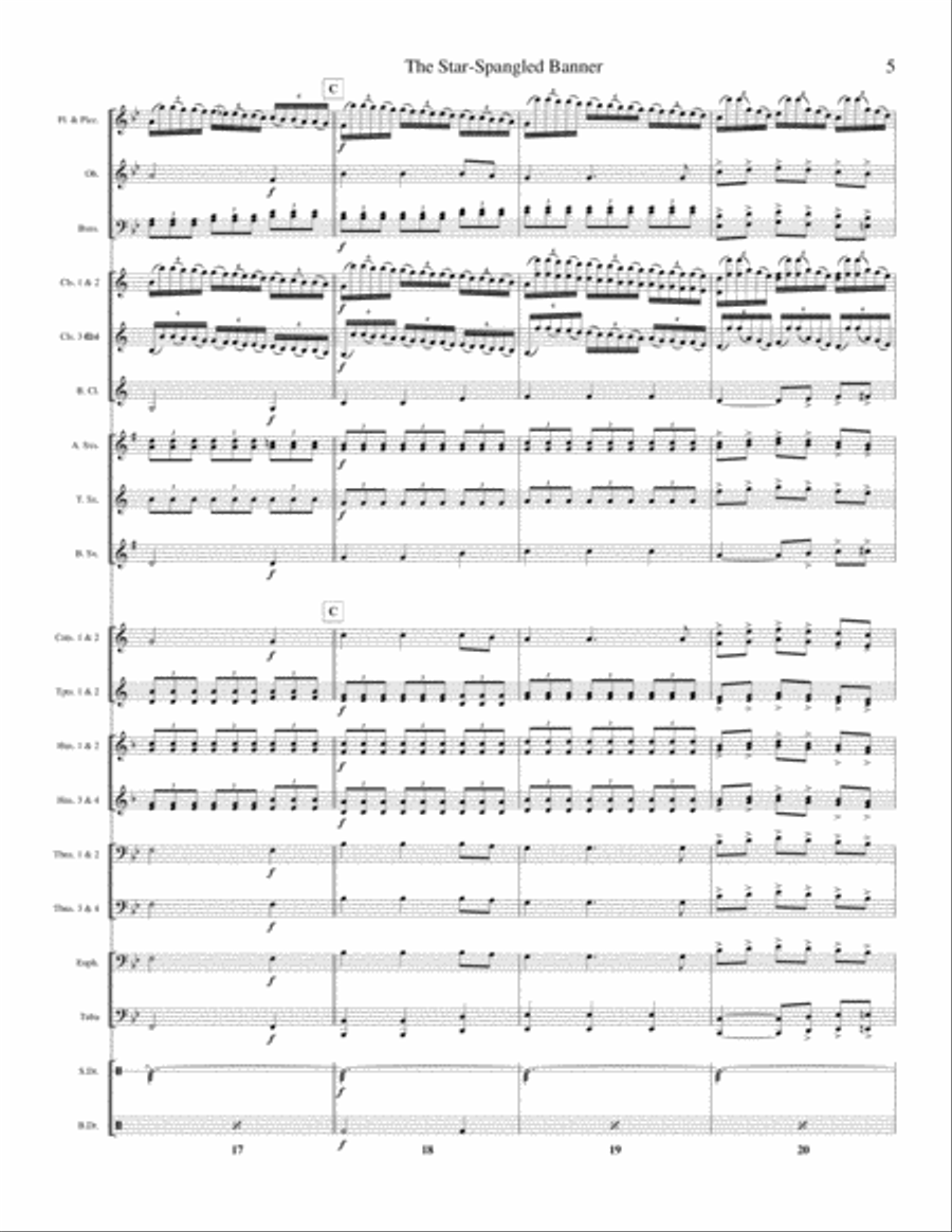 The Star Spangled Banner (From The International Congress) arr. John Phillip Sousa Concert Band scores gallery preview page 5