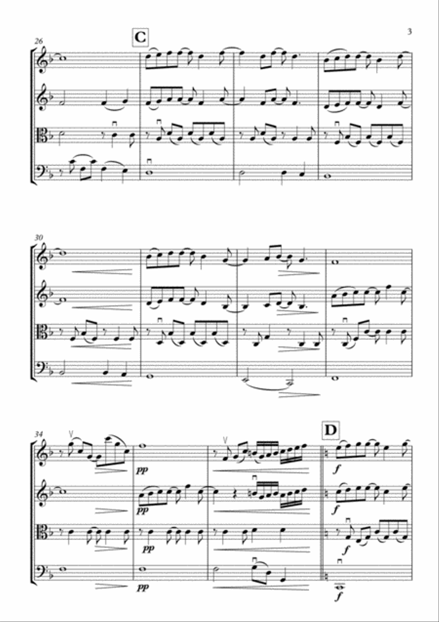 Forrest Gump - Main Title (feather Theme) String Quartet scores gallery preview page 5