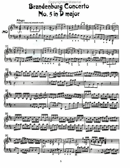 J.S. Bach - Brandenburg Concerto No. 5 in D Major, BWV1050 image number null