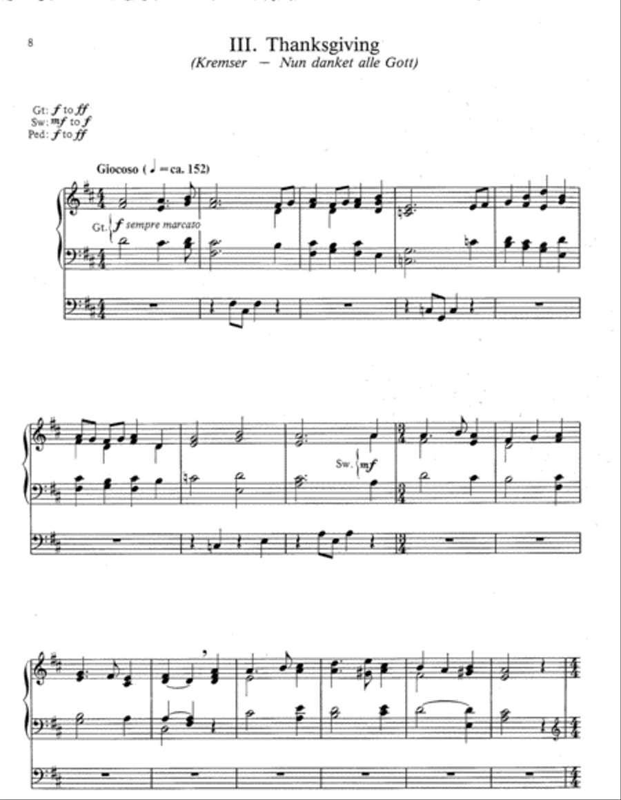 Thanksgiving Suite Organ scores gallery preview page 4