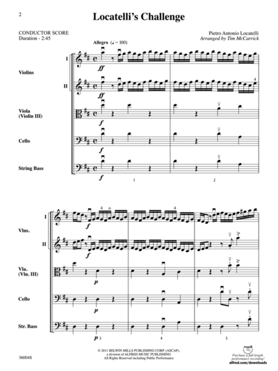 Locatelli's Challenge Locatelli's Challenge String Orchestra scores gallery preview page 2