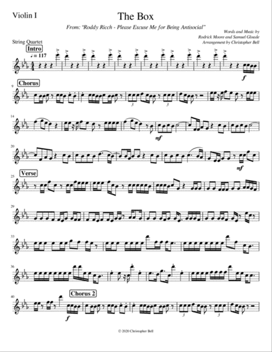 The Box String Quartet scores gallery preview page 5